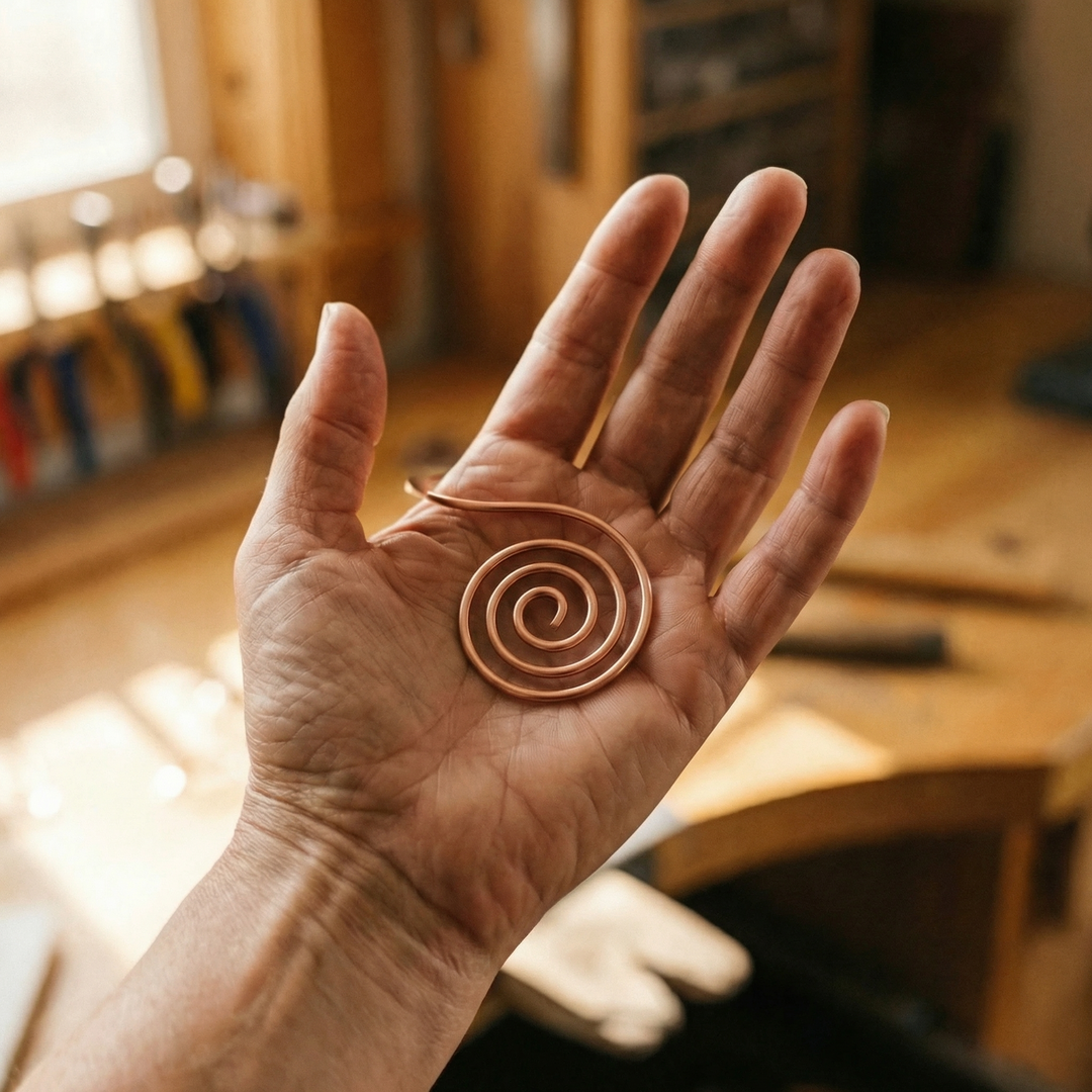 Espiral de Mano de Cobre de Vera