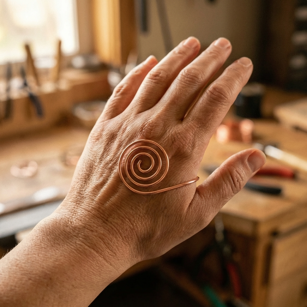 Espiral de Mano de Cobre de Vera
