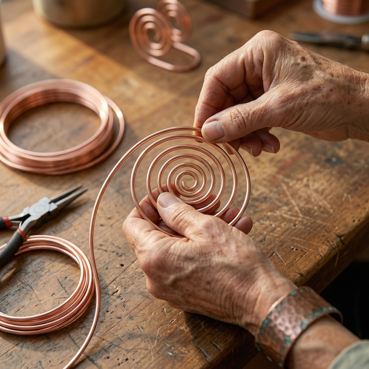 Espiral de Mano de Cobre de Vera