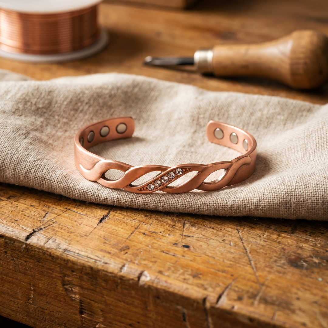 Pulsera de Cobre de Costura de Vera