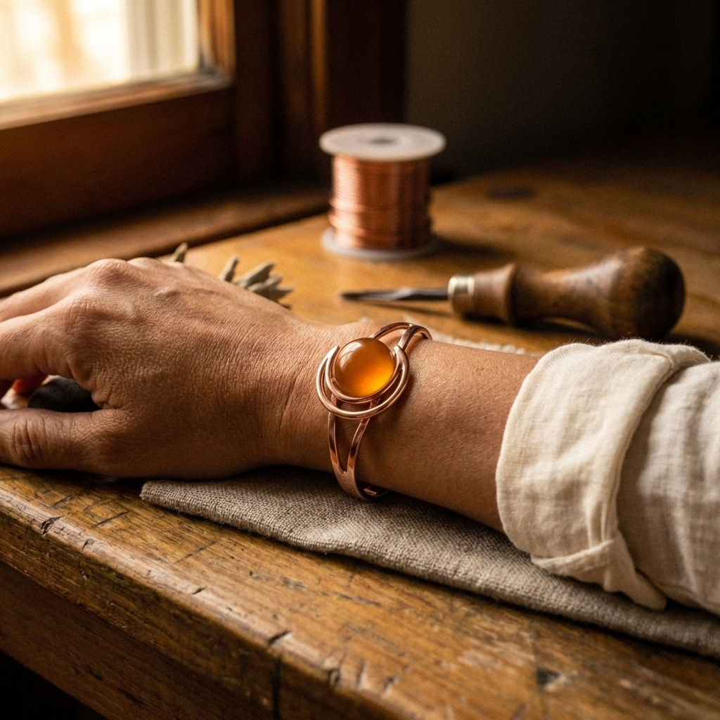 Pulsera de Cobre Naranja de Vera