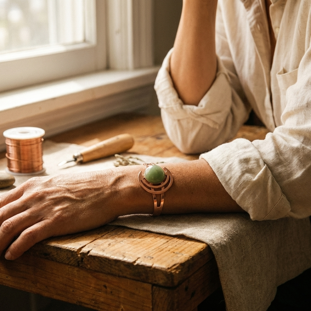 Pulsera de Cobre Verde de Vera