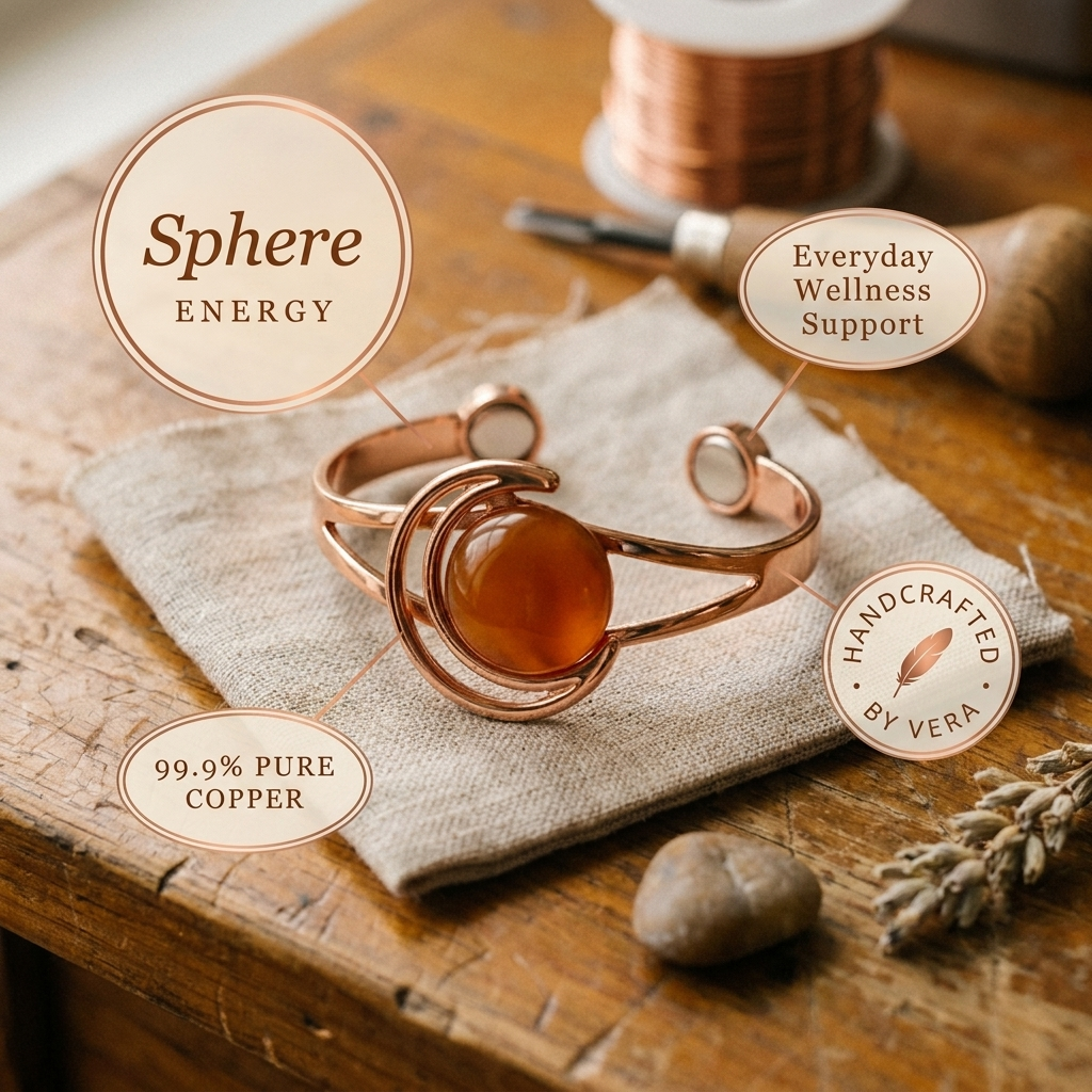 Pulsera de Cobre Naranja de Vera