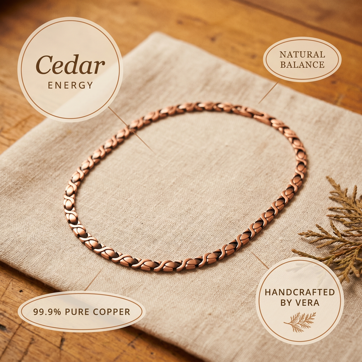Collar de Cobre de Cedro de Vera