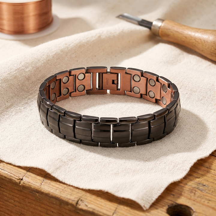 Pulsera de Cobre para Hombre de Vera en Ocre