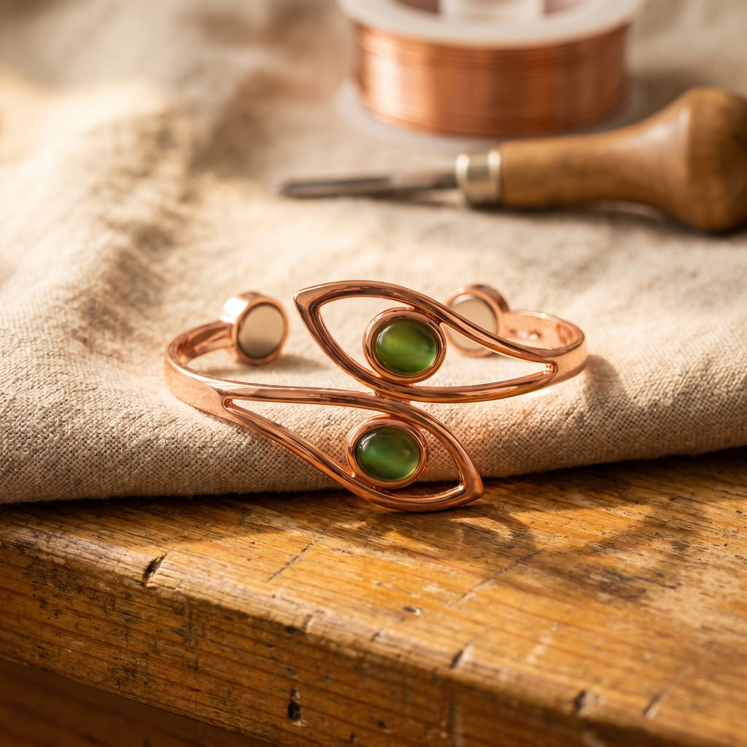 Pulsera de Cobre con Ópalo de Vera