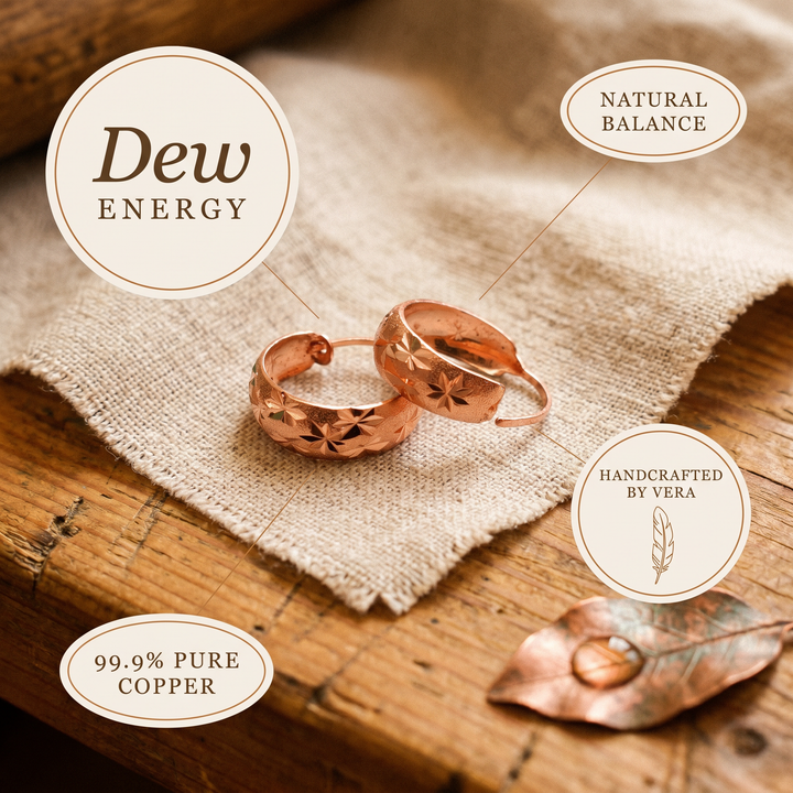 Pendientes de Cobre Dew de Vera
