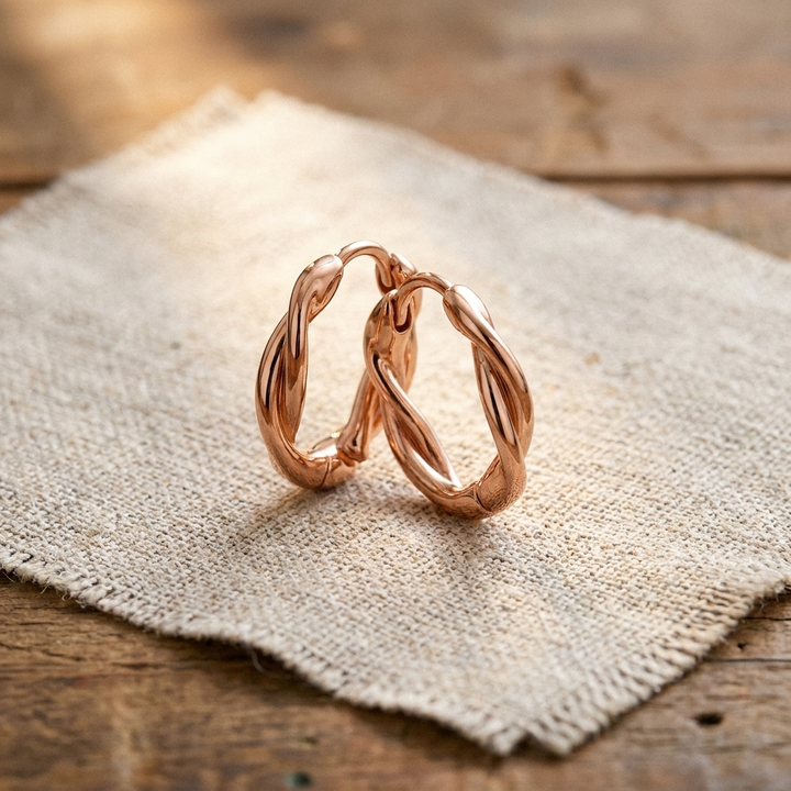 Pendientes de aro de cobre de Vera&
