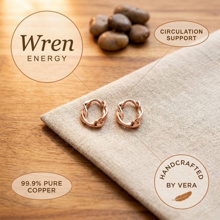 Pendientes de aro de cobre de Vera&