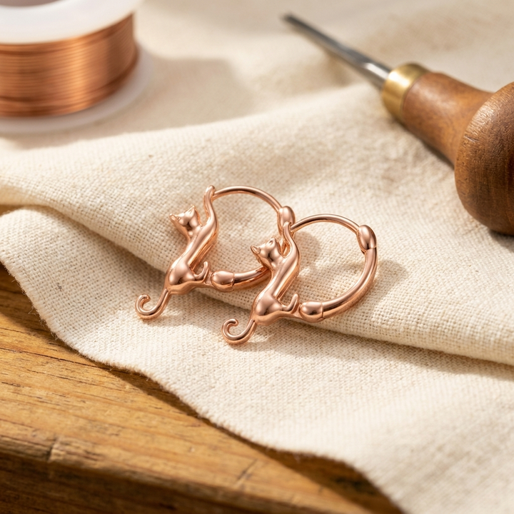 Pendientes de Cobre en Espiral de Vera
