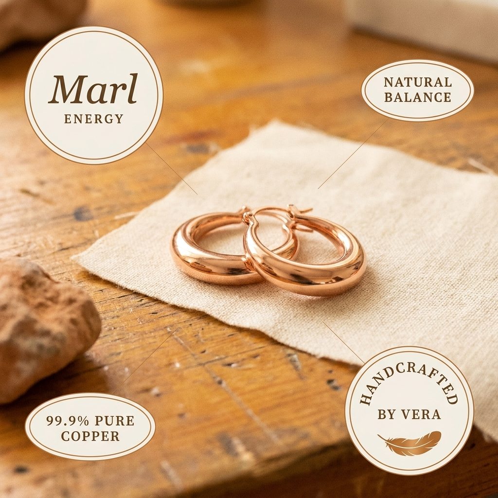 Pendientes de Cobre Marl de Vera