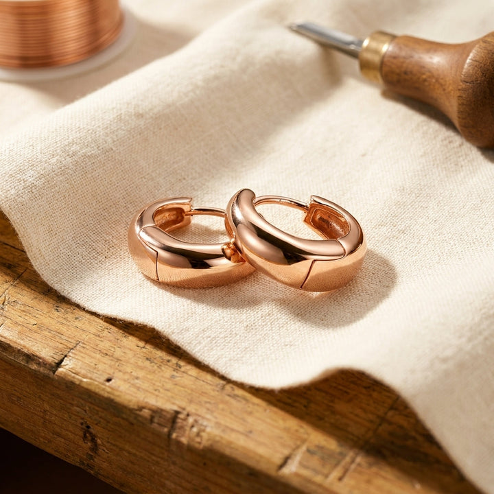 Pendientes de Aro de Cobre Linnet de Vera