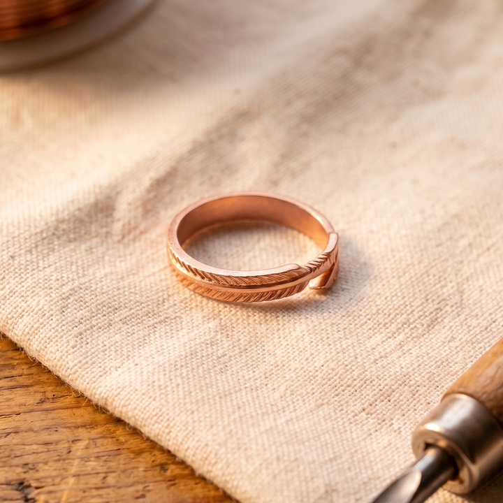 Anillo de Cobre Raíz de Vera